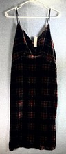 J.Crew Midi Dress Women's 2 Multicolor Velvet Stewart Tartan Spaghetti Strap