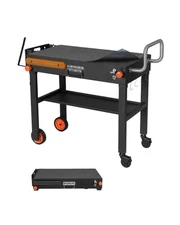 Grill Table For Blackstone Griddle 22 and 17 Inch, Grill Carts Outdoor With W...