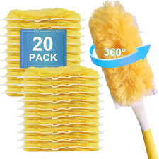 20 Pack Heavy Duty Duster Refills for Swiffer, Multi-Surface 360° 20, Orange