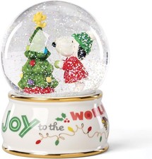 Lenox China SNOOPY CHRISTMAS Snow Globe N/O