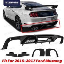For 2015-2017 Ford Mustang Gt500 Style Rear Bumper Lip Quaddual Diffuser Cover