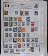 091) Mexico 1884-1980 s Mint /U Stamps on Album Pgs Huge Stamp Collection 