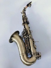 Brand new S-991 Curved Neck Soprano Saxophone B Flat Brass Sax With Mouthpiece
