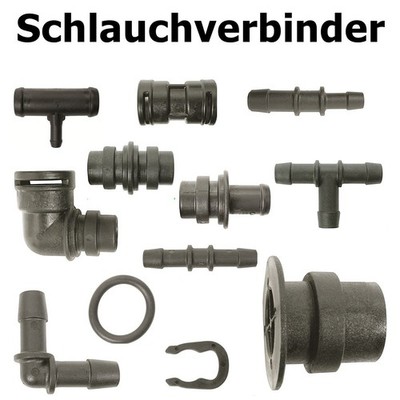 Kühlerschlauch Verbinder, Reduzierverbinder, Winkel-Gerade, T-Verbinder