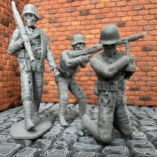 World War 2 German Toy Soldier Zombie Machine Gun Crew Set 1/32 WW2 3D Figures