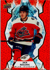 Jack Roslovic 2021-22 Upper Deck Ice #72 Columbus Blue Jackets Orange Parallel