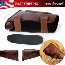 TOURBON Leather Cheek Rest Comb Riser Rifle Shotgun Buttstock Cover in Brown US