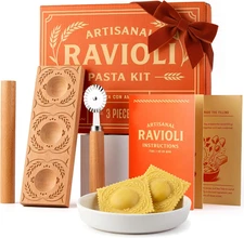 Co. Artisanal Ravioli Maker Press, Wooden Ravioli Mold & Pasta Maker, Ravioli Pr