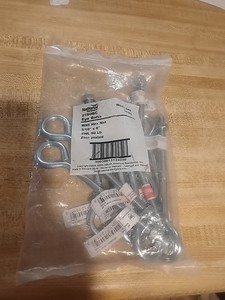 National Hardware 2160BC 5/16 x 6 in Zinc Eye Bolts w/ Hex Nut, 10 Pack