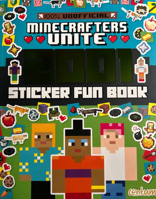NEW  MINECRAFT  unofficial MINECRAFTERS UNITE STICKER FUN BOOK A4 paperback