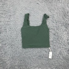 Aerie Smoothez Bralette Womens Small Green Stretch Wireless Crop Pullover NWT