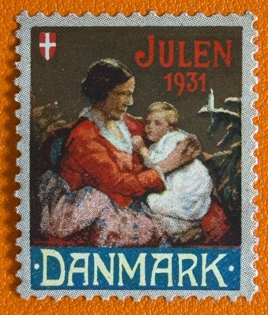 1931 Denmark Christmas Seal Tuberculosis TB Cinderella Poster Stamp MNHFG