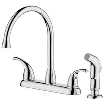 OAKBROOK COLLECTION Pacifica Chrome 2-Handle Kitchen Faucet w/ Side Sprayer