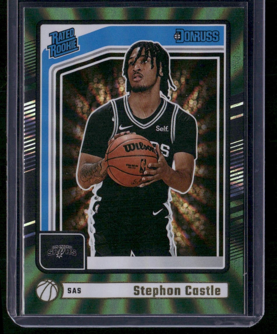 2024-25 Donruss #244 Stephon Castle Holo Green Laser