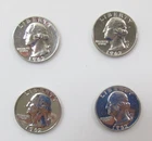 Lot of Four 90% Silver Proof Washington Quarters 1962 /  SK909