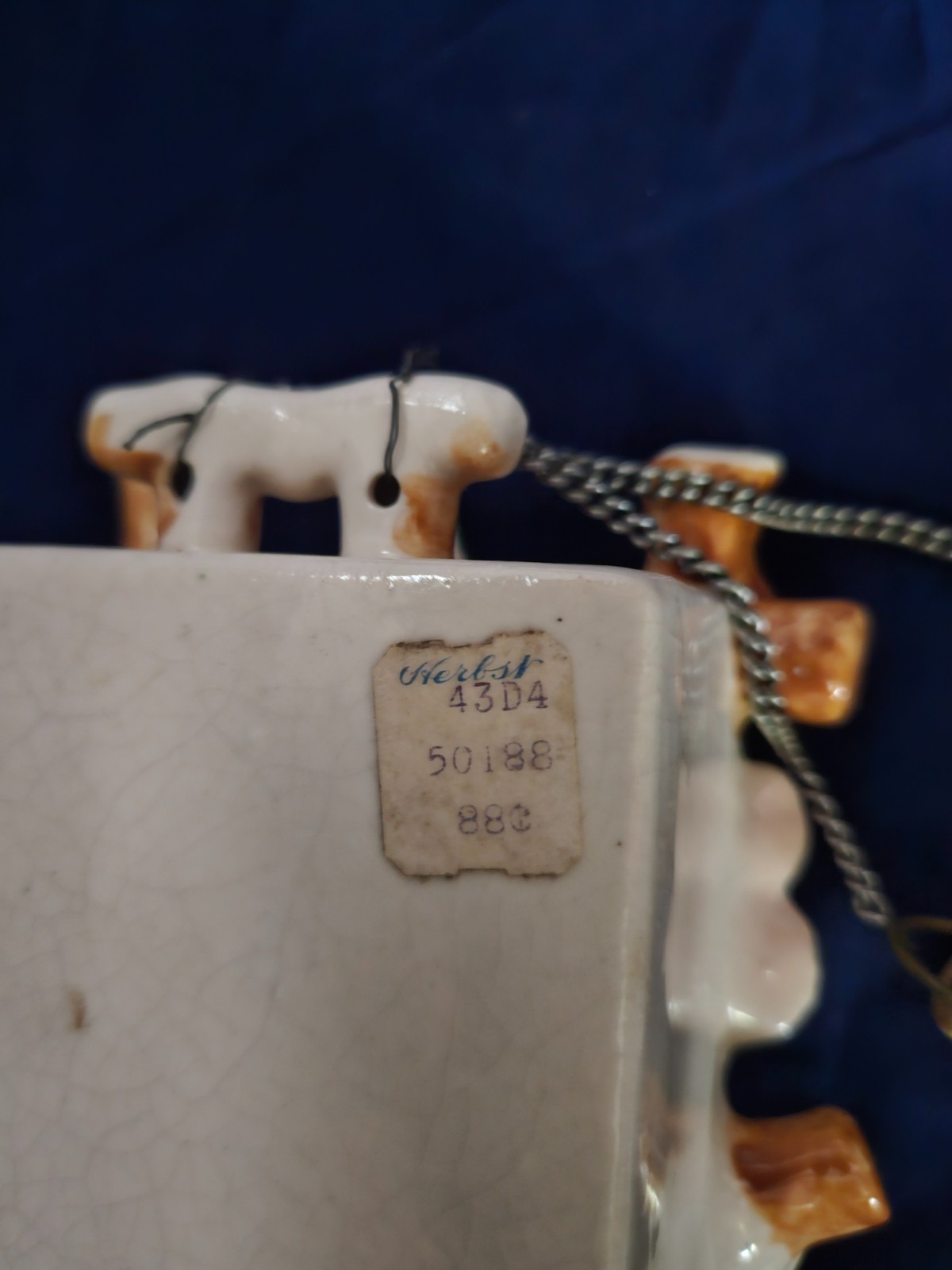 Vintage Lefton Ceramic Cuckoo Clock Hanging Wall Pocket Birds 50188 w/Sticker