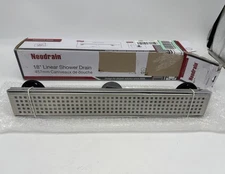 NIB Neodrain 18" Linear Shower Drain Stainless Steel Bathroom Grate Pattern