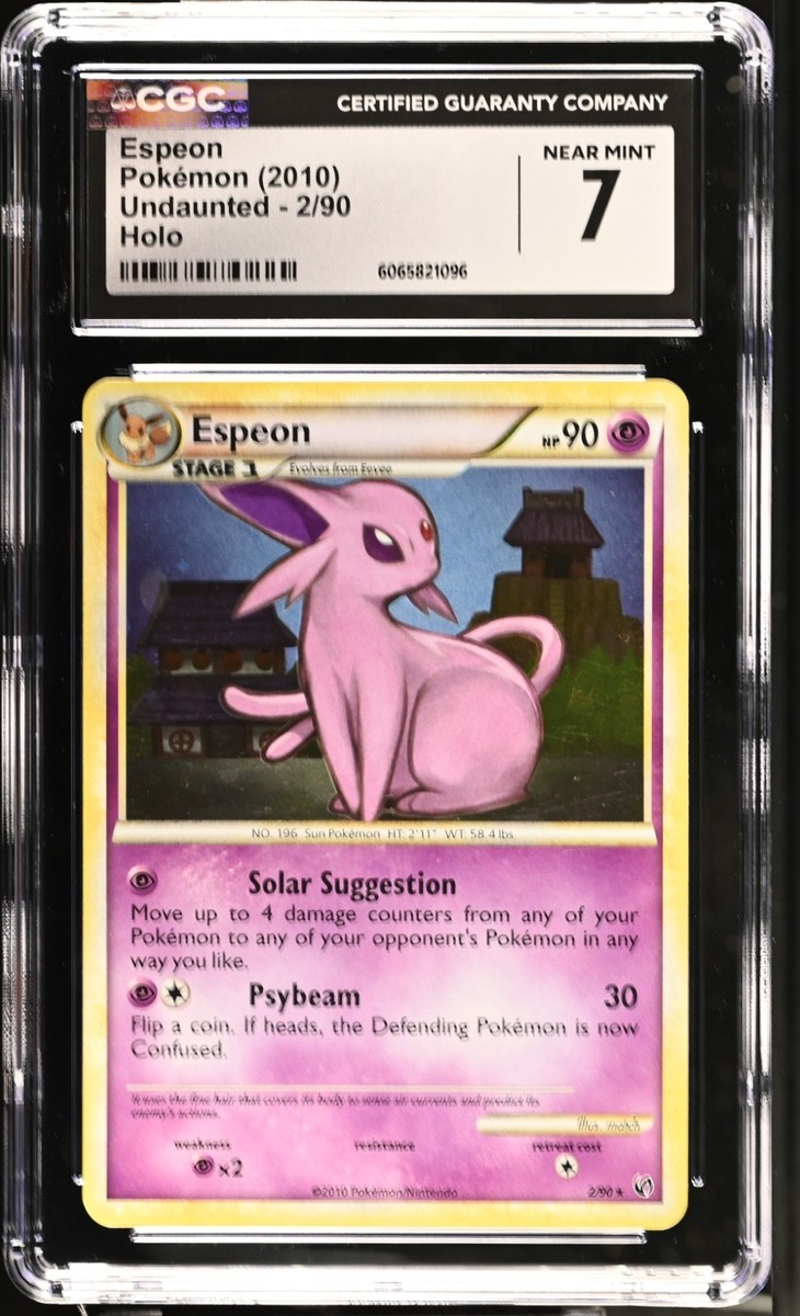 CGC7.5 英語版 エーフィ グレート Espeon Undaunted 2010 Pokemon Espeon 2/90 Undaunted Holo CGC 7 | eBay