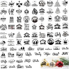 96Pcs Christmas Nativity Decals Stickers for Crafts Christmas Word Stickers