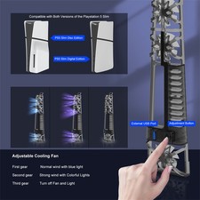 Cooling Fan Multi-Color Rgb Lighting Modes For PS5 PlayStation 5 Host Console