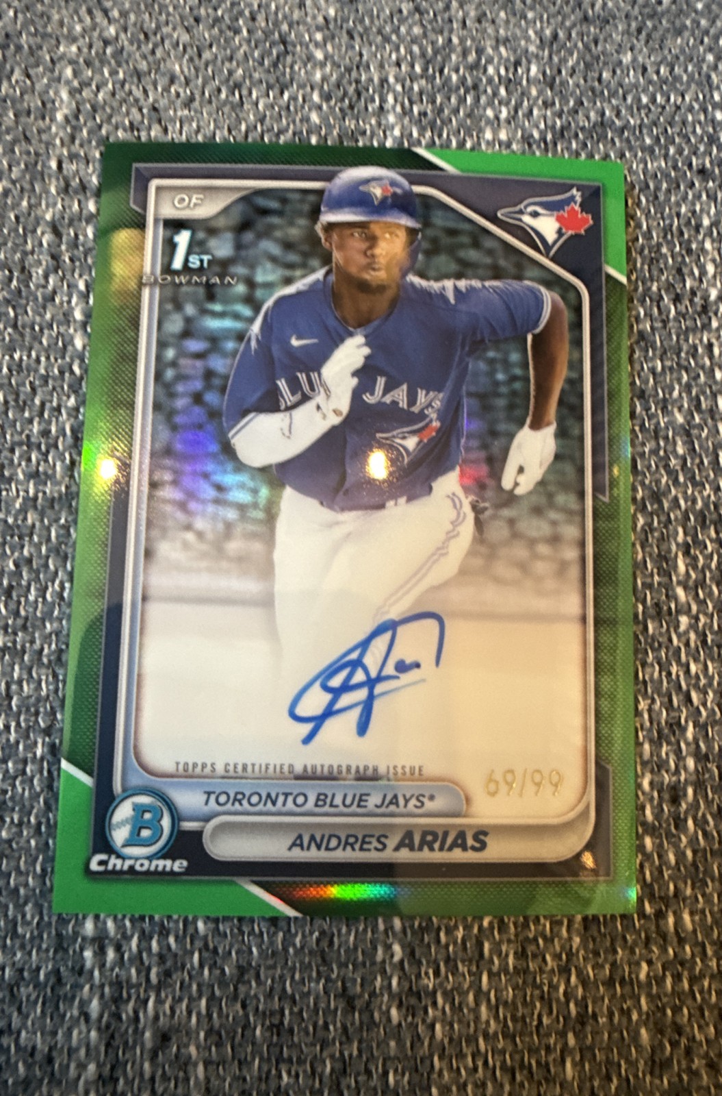 2024 Bowman Chrome - Prospect Autographs Andres Arias #CPA-AAR Green...