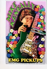 MIKE KENEALLY~EMG GUITAR PICKUPS~ORIG 1996 PROMO PRINT AD ADVERT PINUP CLIPPING