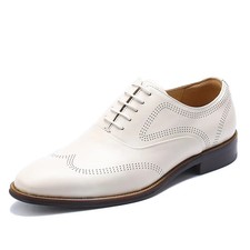 Men's Leather Wingtip Oxford Dress Shoes Classic Lace-Up Formal Business Shoes