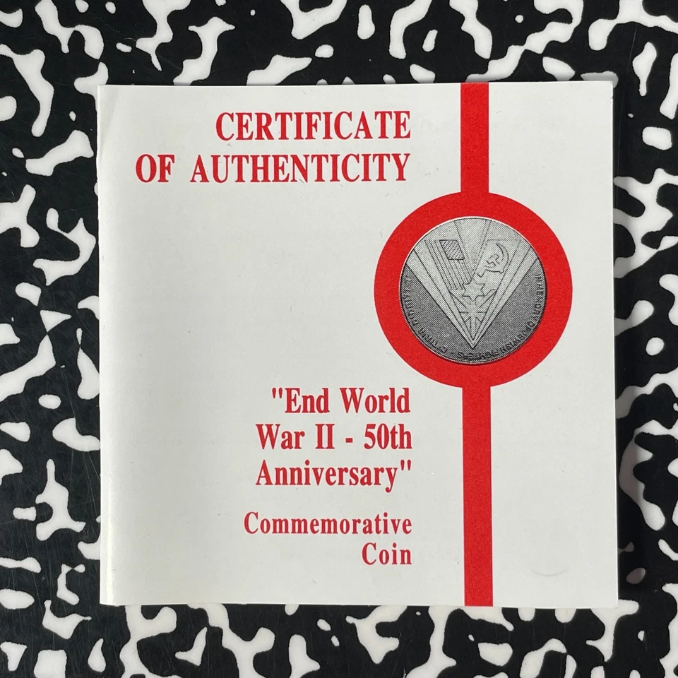 1995 Israel End Of WWII 2x Coin Proof Set Lot#B2920 Silver! With Case & C.O.A. - Image 3 of 4