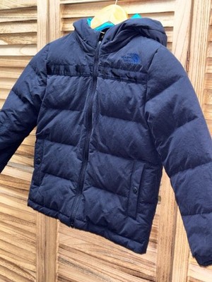 The North Face Youth Forester Two Tone Blue Reversible Down Jacket - Size 6 (XS)