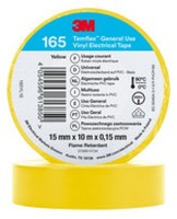 3M Temflex 165 Isolierband Gelb 15Mmx10M (Menge: 10 StüCk Je Bestelleinheit)