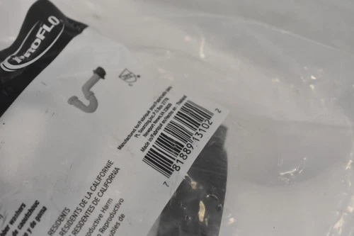 Proflo PFPTP102 12-1/4" Plastic SJ Tubular P Trap White Slip Joint Assembly - Picture 4 of 6