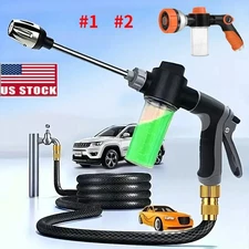 Car Wash Foam Gun High Pressure Water Garden Hose Nozzle Soap Foam Sprayer BK/OR