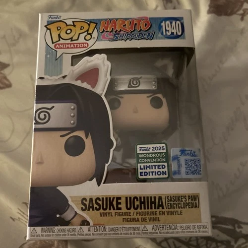 Naruto Funko Pop! Sasuke Uchiha Paw Encyclopedia Wondercon Exclusive