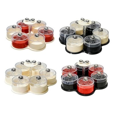 Divided Serving Tray Rotating Party Nuts Food Platter Vegetable Tray 