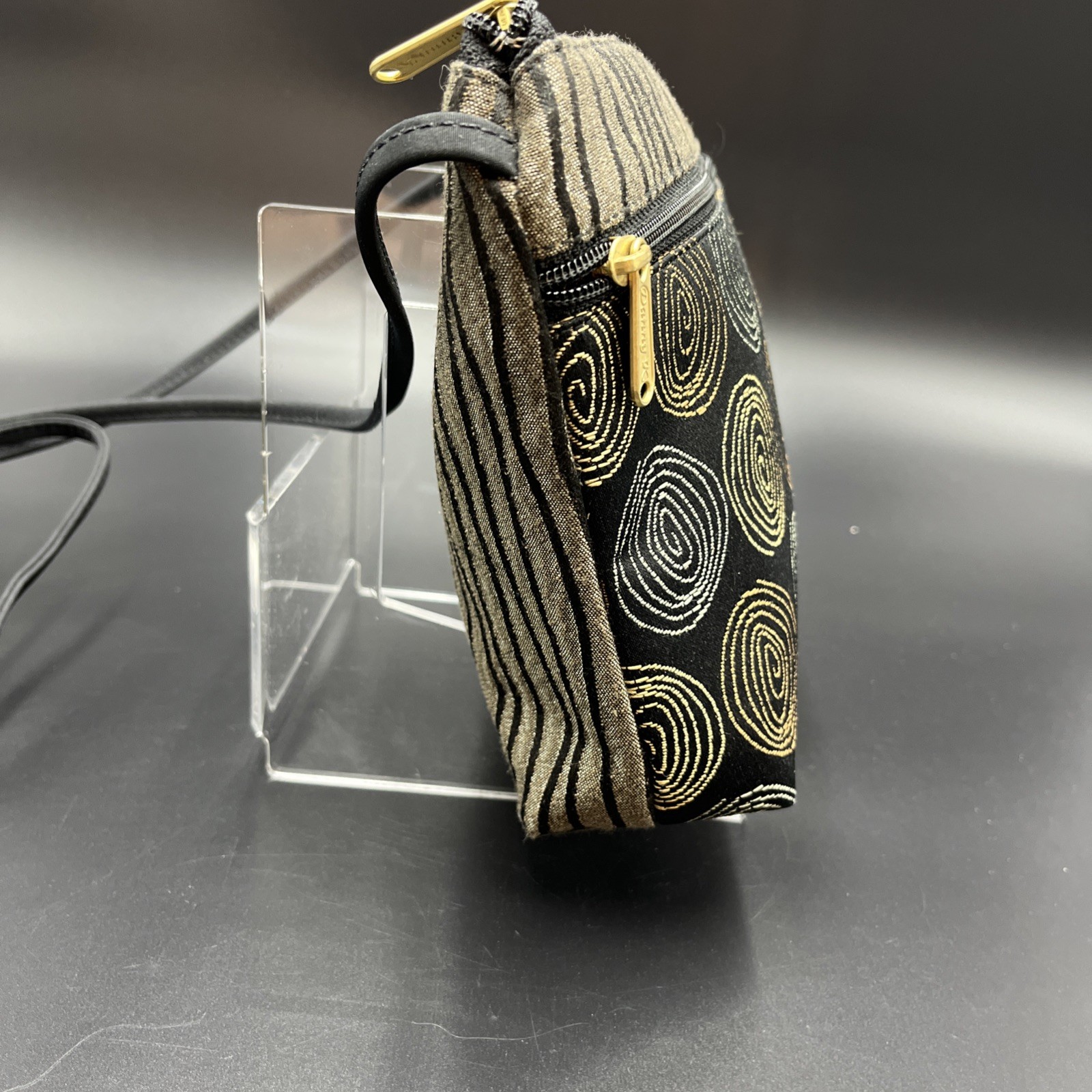 Geometric Patchwork Tapestry Crossbody Purse Cott… - image 4