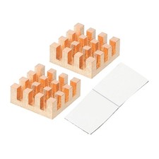 Copper Heatsink 15x15x6mm with Self Adhesive for IC Chipset Cooler 2pcs
