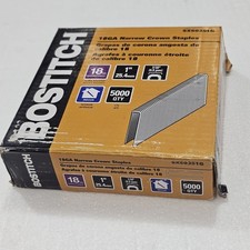 NEW 5000qty Bostitch 1" 18 Gauge 7/32" Narrow Crown Finish Staples In Box Indoor