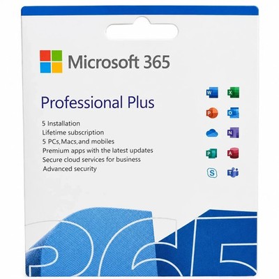 Microsoft 365 Professional - 5 PC oder Mac mit USB Medien
