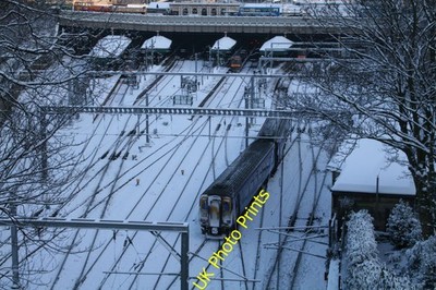 Photo A2 Waverley Station Edinburgh A multiple unit threads its way to a c2010