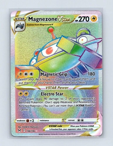 Magnezone VSTAR 198/196 Rainbow Rare Lost Origin Pokemon Near Mint
