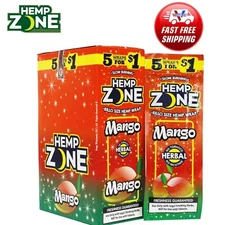 H. Zone Organic Natural Herbal Wrap MANGO Full Box 15/5CT - 75 Wraps Total