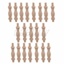 180x Beech Unfinished Wood Craft Spindles for Furniture Decoration H-81