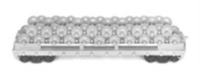 Tichy Train Group 6023 40' Company Wheel Service Flat Car w/Load ''Undecorated''