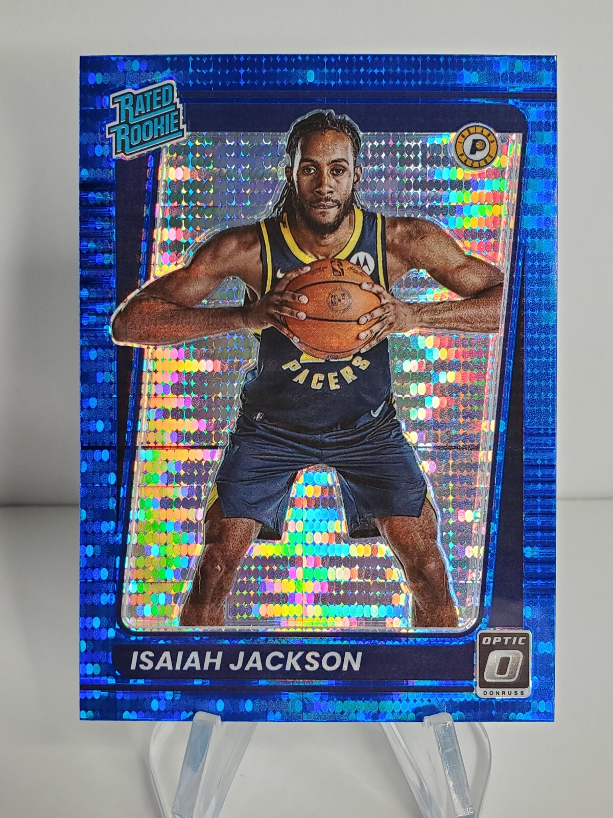 2021-22 Donruss OPTIC "ISAIAH JACKSON" BLUE PULSAR RATED ROOKIE #167 PACERS!🔥