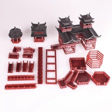 Chinese Ancient Building Pavilion Model Plastics Aquarium Bonsai Toys Gifts
