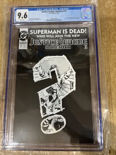 Justice League America # 71 CGC 9.6 1st Printing Graded Comic Superman Dead