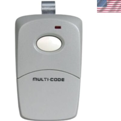 Ergonomic Multicode 3089 Gate/Garage Door Opener Remote - Portable Design
