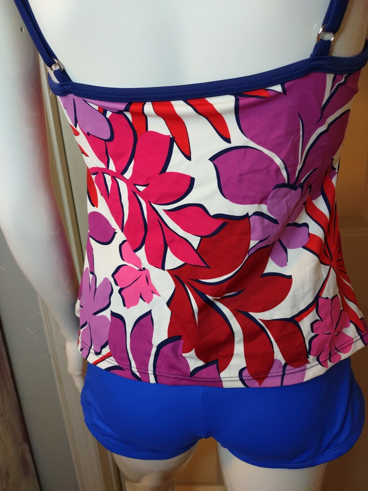 Women’s Red Floral Tankini Bathing Suit Top. Size 10 eBay