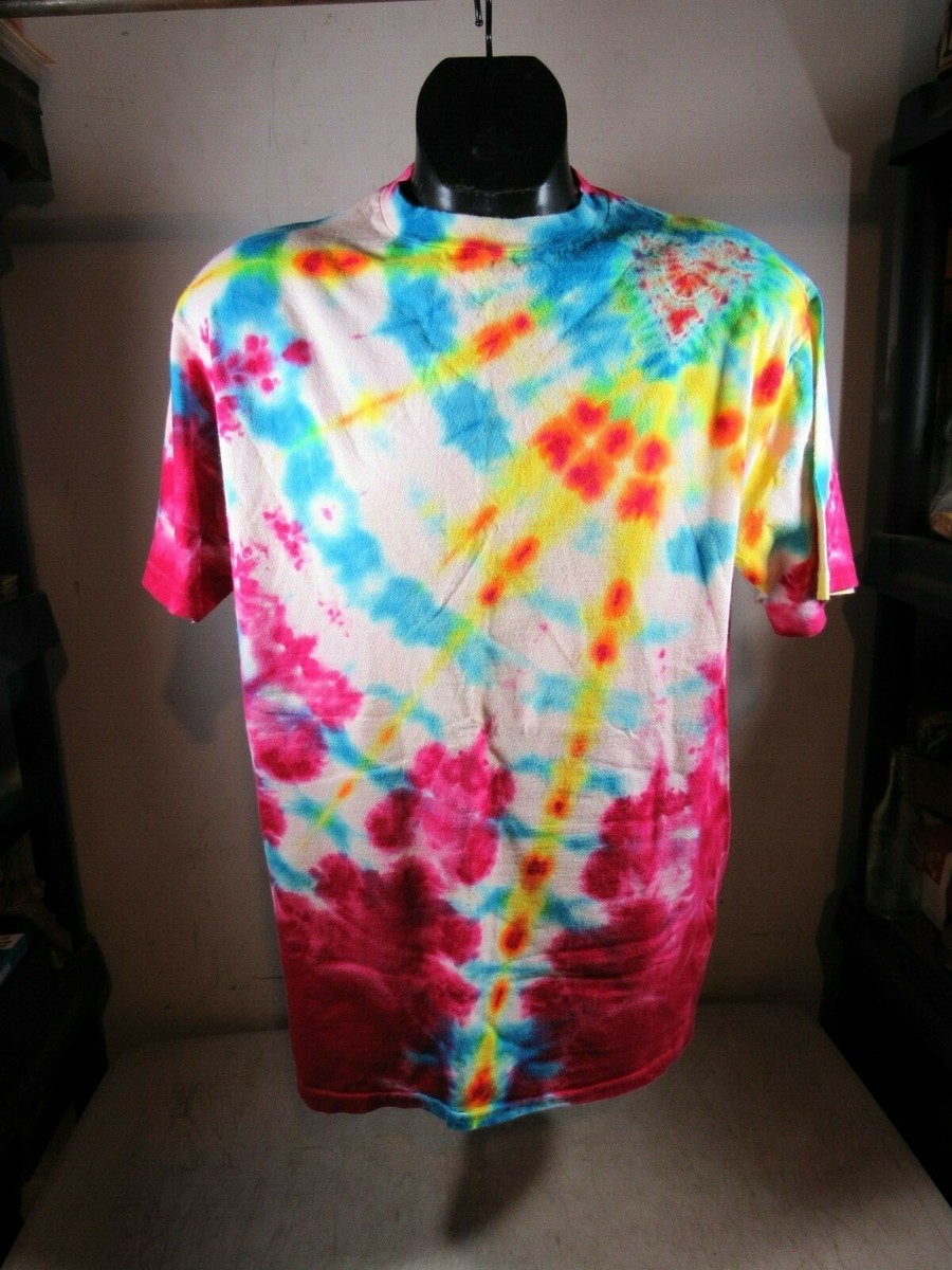 Vintage 1980's 1 Of A Kind Handmade Tidied Tie-Died T Shirt Size