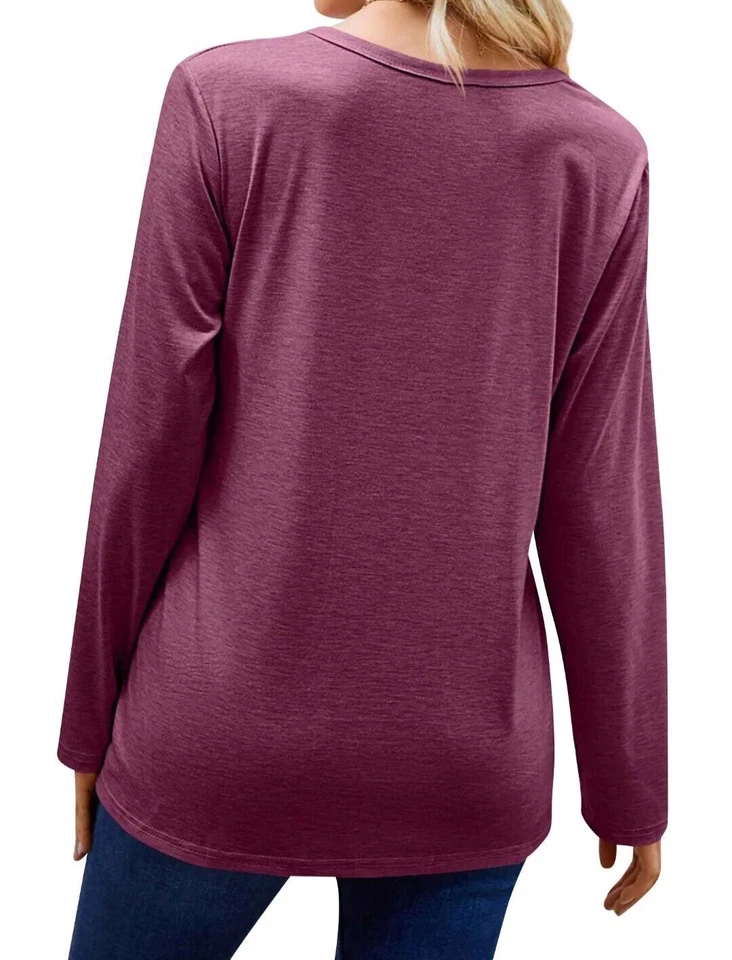 Alfani Women's Scoop Neckline Long-Sleeve Jersey Sleep Top Wild Ginger - Image 4 of 4